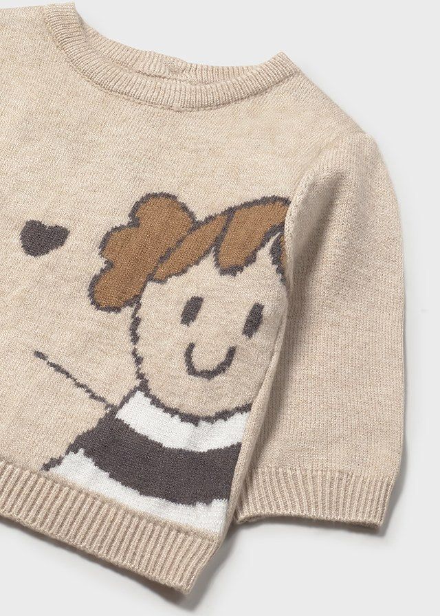 Maglioncino in maglia neonata Mayoral Newborn Bambola beige Mayoral 0-1 Mesi 55cm