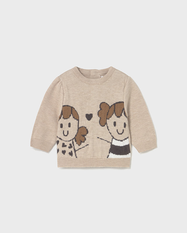 Maglioncino in maglia neonata Mayoral Newborn Bambola beige Mayoral 0-1 Mesi 55cm