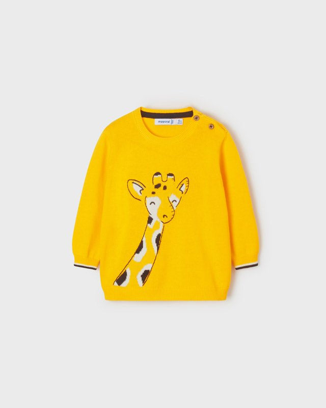 Maglioncino Jersey neonato Mayoral giallo giraffa - ErreGiModaBimbo