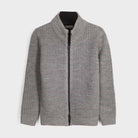 Maglioncino zip ragazzo Mayoral in tricot grigio tinta unita - ErreGiModaBimbo