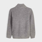 Maglioncino zip ragazzo Mayoral in tricot grigio tinta unita - ErreGiModaBimbo