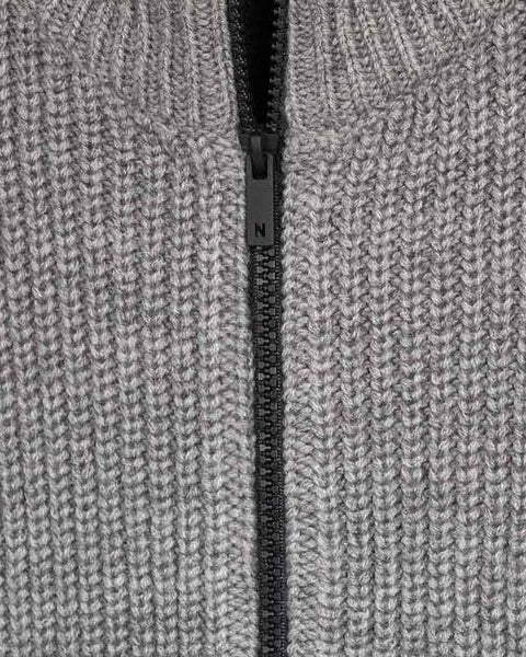 Maglioncino zip ragazzo Mayoral in tricot grigio tinta unita - ErreGiModaBimbo