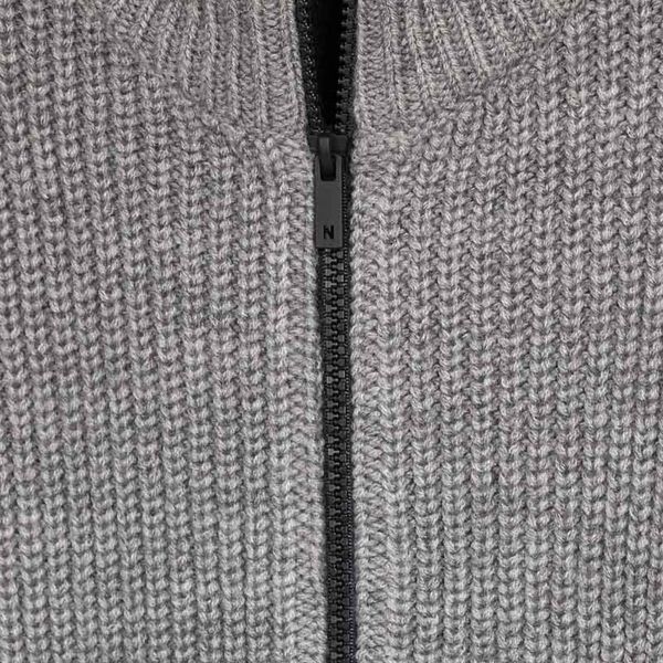 Maglioncino zip ragazzo Mayoral in tricot grigio tinta unita - ErreGiModaBimbo