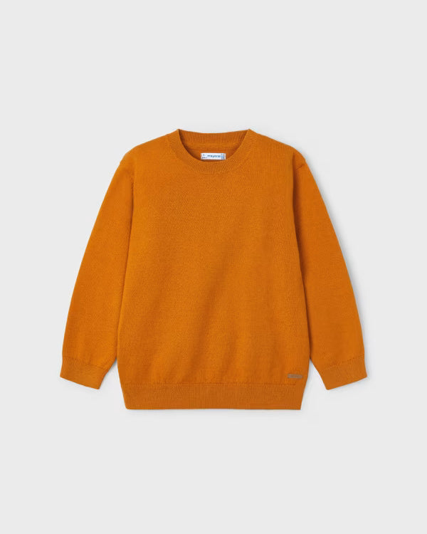 Maglione girocollo cotone basico bambino Mayoral arancione Mayoral Arancione