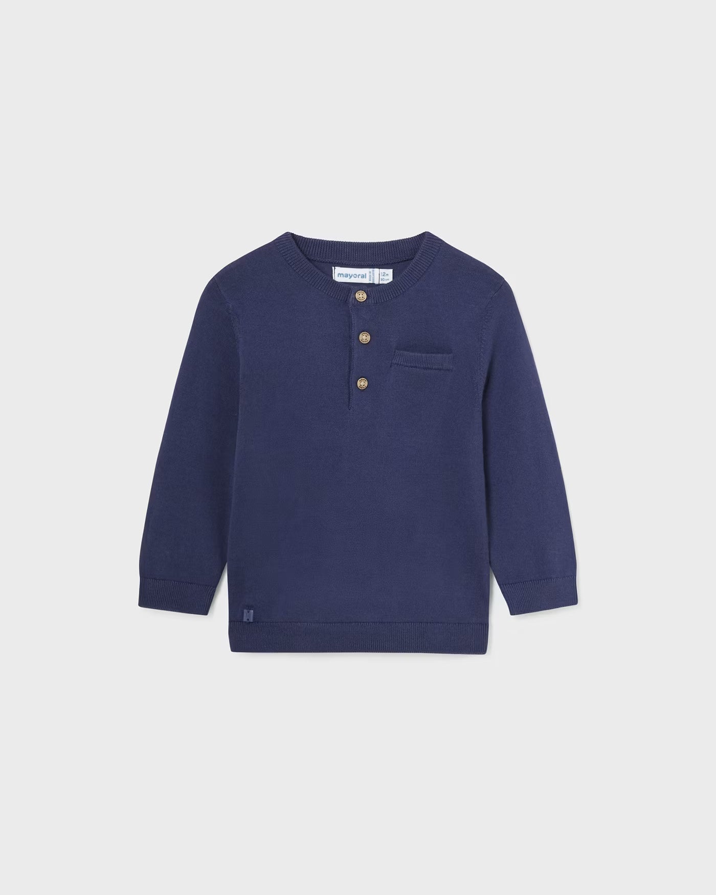 Maglione bottoni fresco cotone neonato Mayoral blu Mayoral Blu