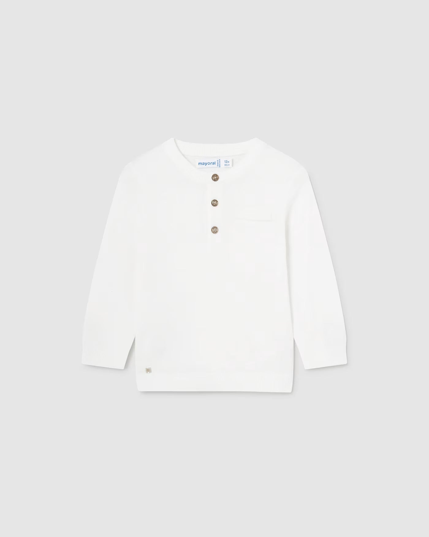 Maglione bottoni fresco cotone neonato Mayoral panna Mayoral Panna