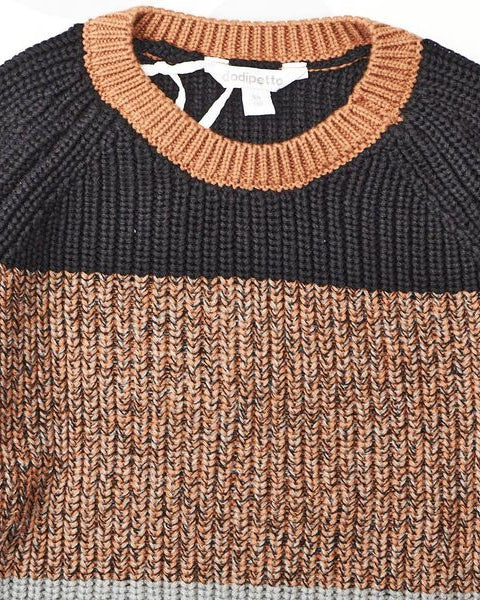 Maglione girocollo bambino Dodipetto tricolor di puro cotone - ErreGiModaBimbo