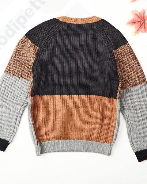 Maglione girocollo bambino Dodipetto tricolor di puro cotone - ErreGiModaBimbo