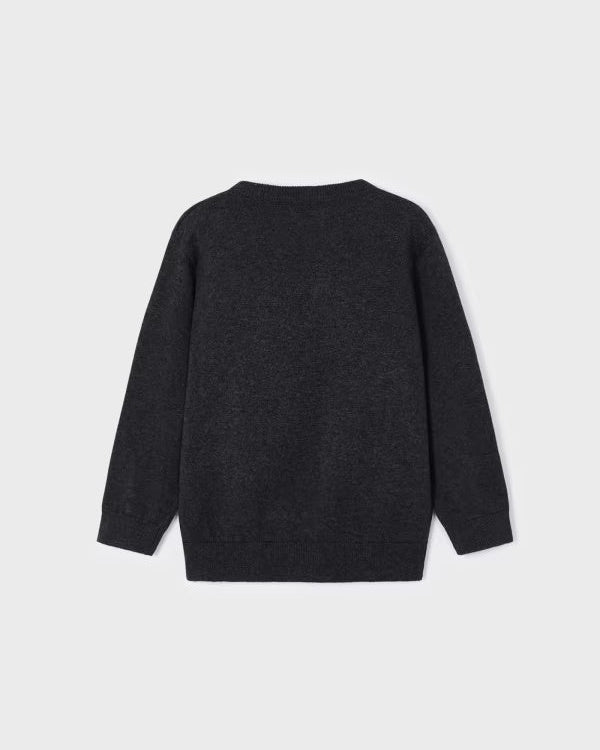 Maglione girocollo basico ragazzo Mayoral nero liquirizia - ErreGiModaBimbo