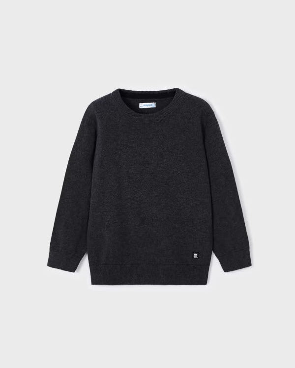 Maglione girocollo basico ragazzo Mayoral nero liquirizia - ErreGiModaBimbo