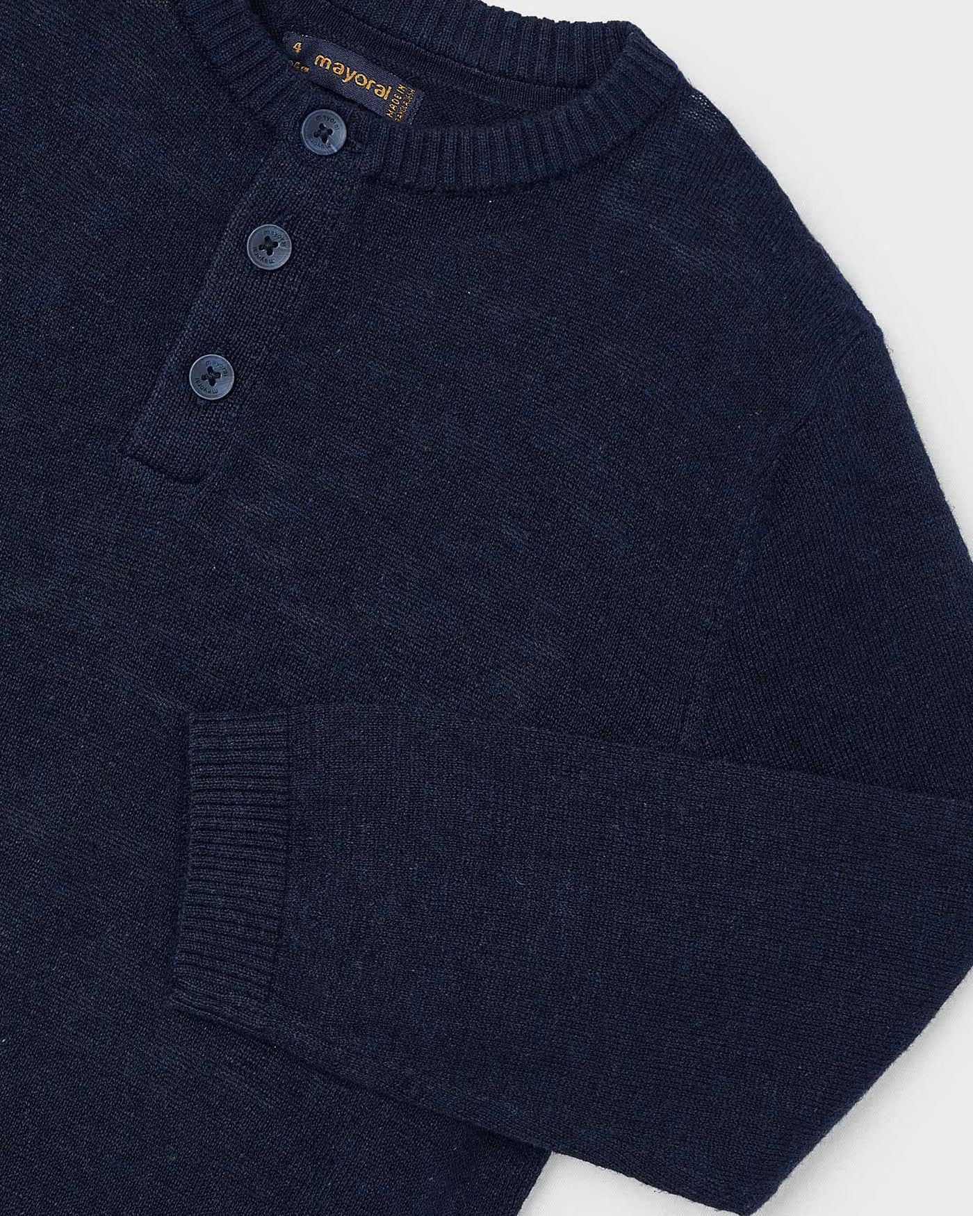 Maglione in lino con bottoni bambino Mayoral blu navy Mayoral Blu