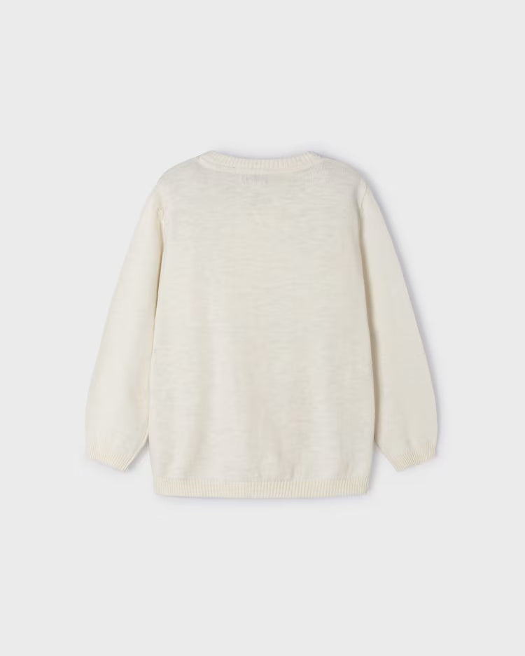 Maglione in lino con bottoni bambino Mayoral panna Mayoral Panna