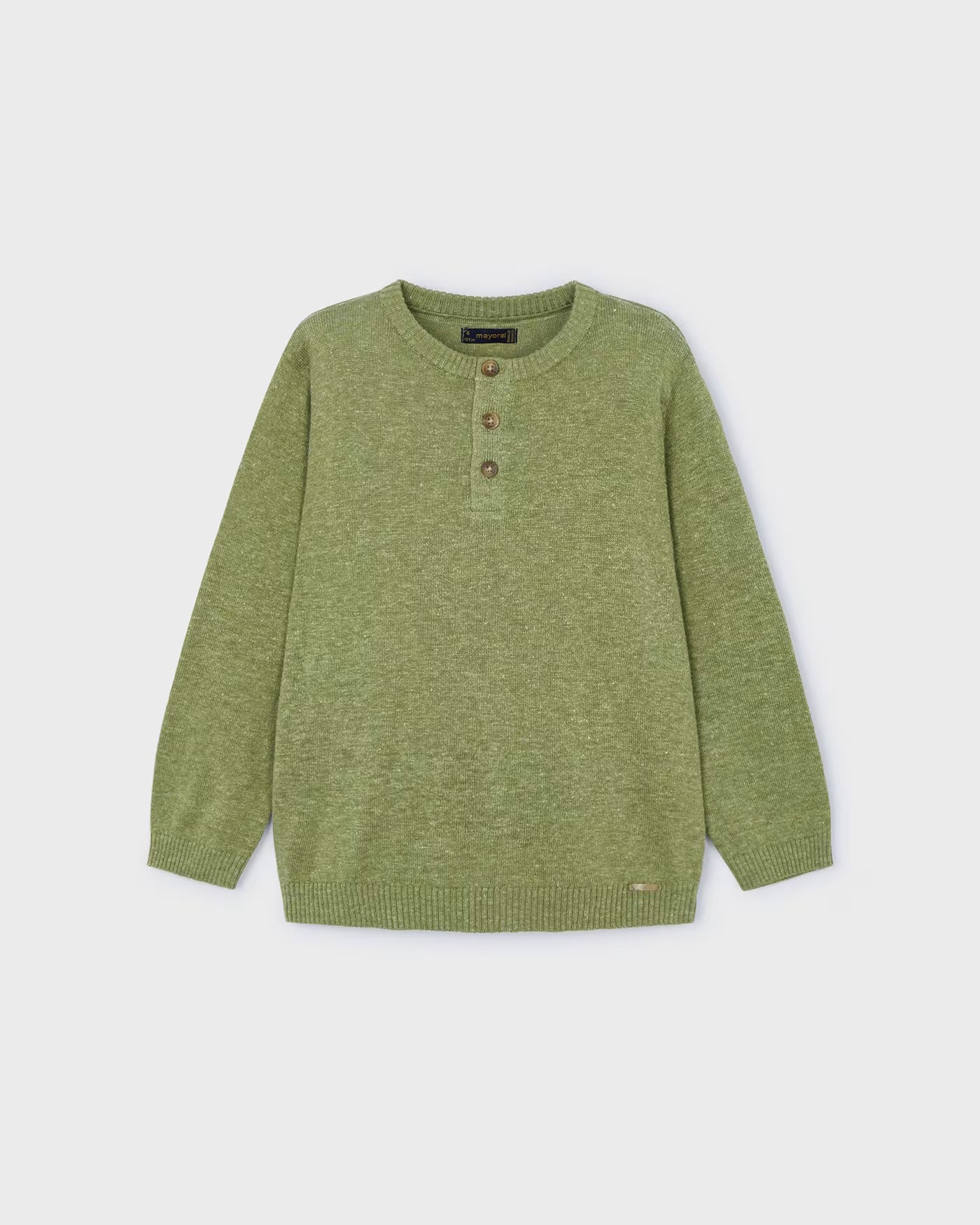 Maglione in lino con bottoni bambino Mayoral verde Mayoral Verde