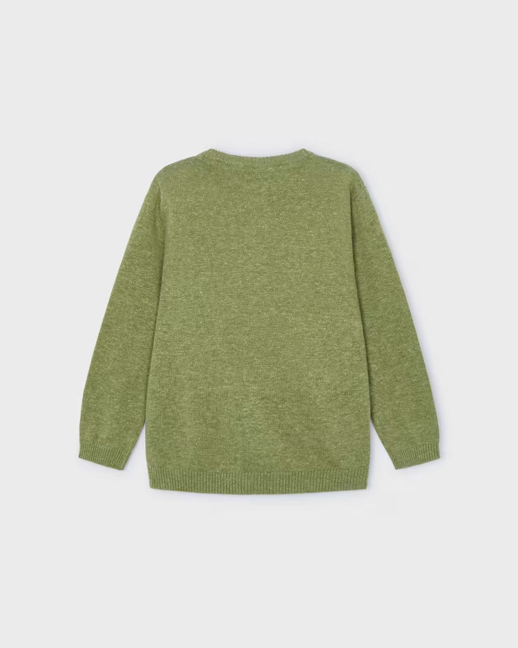 Maglione in lino con bottoni bambino Mayoral verde Mayoral Verde
