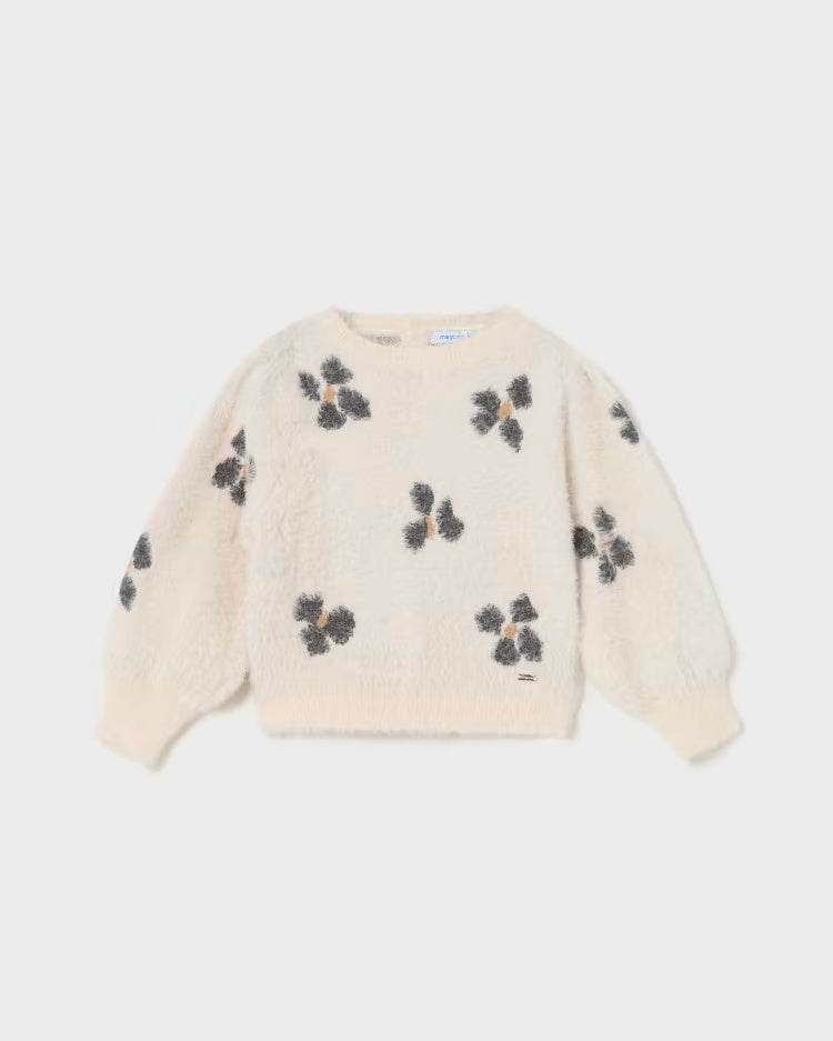 Maglione jacquard neonata Mayoral fantasia fiori - ErreGiModaBimbo