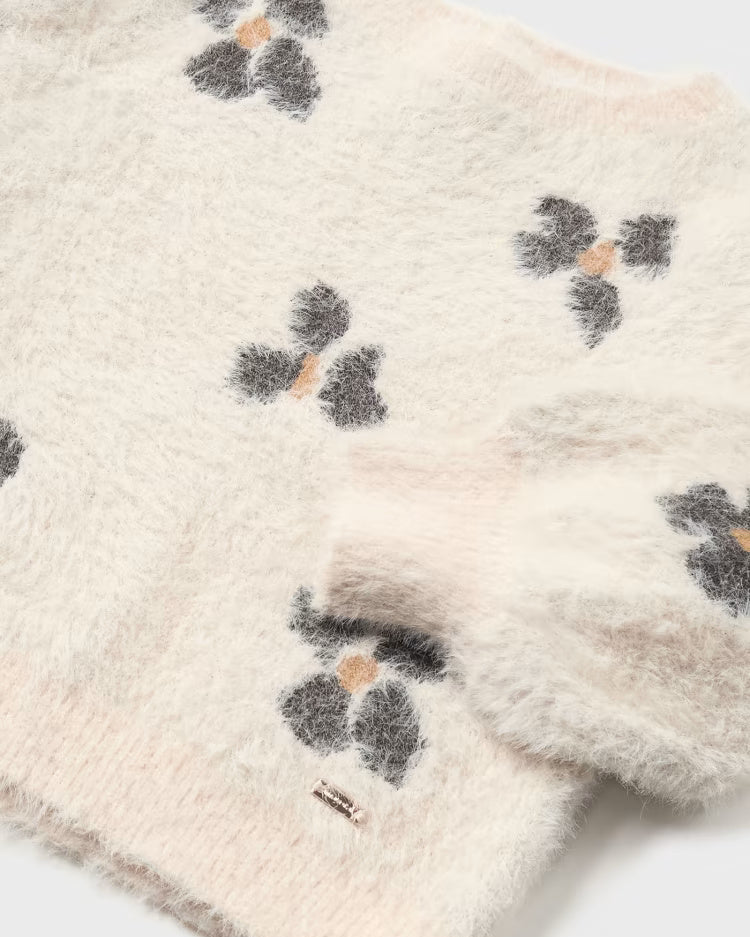Maglione jacquard neonata Mayoral fantasia fiori - ErreGiModaBimbo