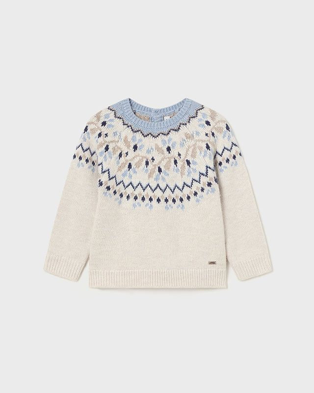 Maglione motivo jacquard neonata Mayoral pietra Mayoral 6 Mesi 68cm