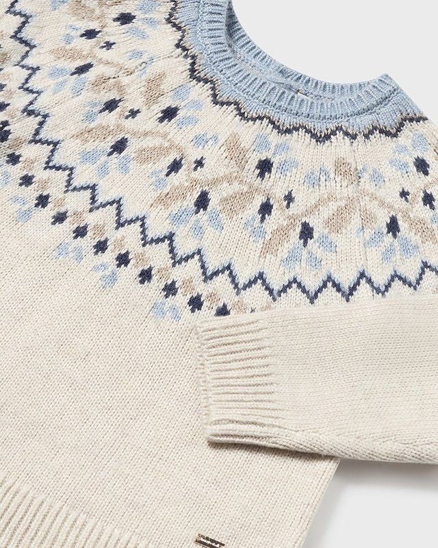 Maglione motivo jacquard neonata Mayoral pietra Mayoral 6 Mesi 68cm