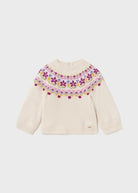 Maglione neonata Mayoral cecio fantasia in jacquard - ErreGiModaBimbo