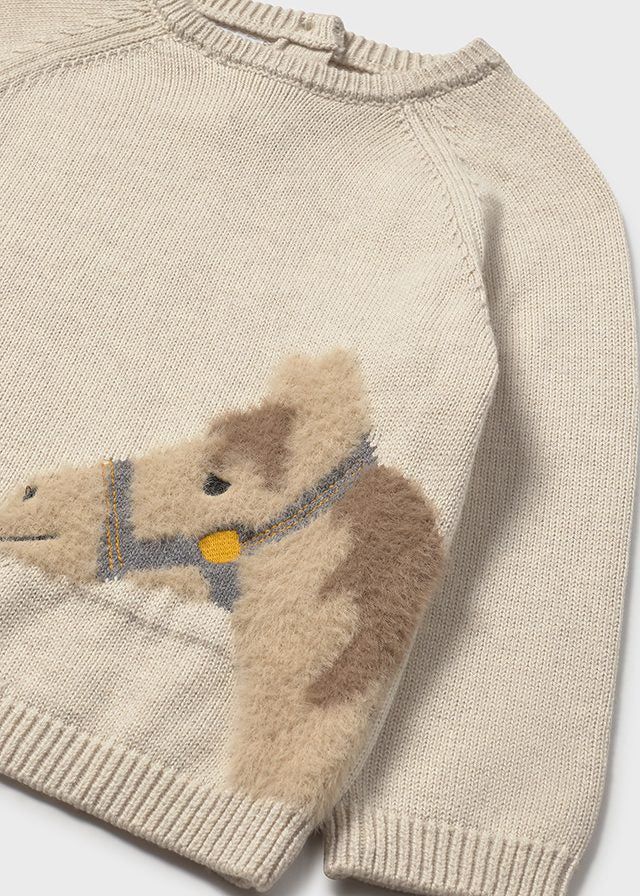 Maglione neonato Mayoral motivo peloso Cavallo beige Mayoral 6 Mesi 68cm