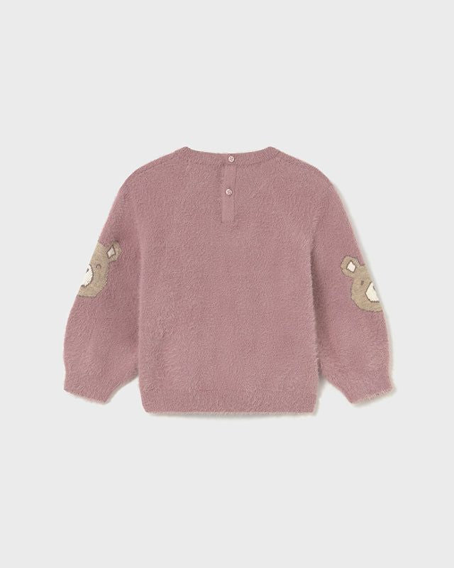 Maglione pellicciotto neonata Mayoral Orsi rosa orchidea Mayoral 6 Mesi 68cm