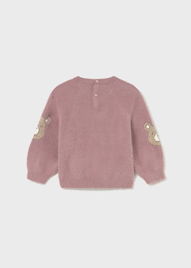Maglione pellicciotto neonata Mayoral Orsi rosa orchidea Mayoral 6 Mesi 68cm