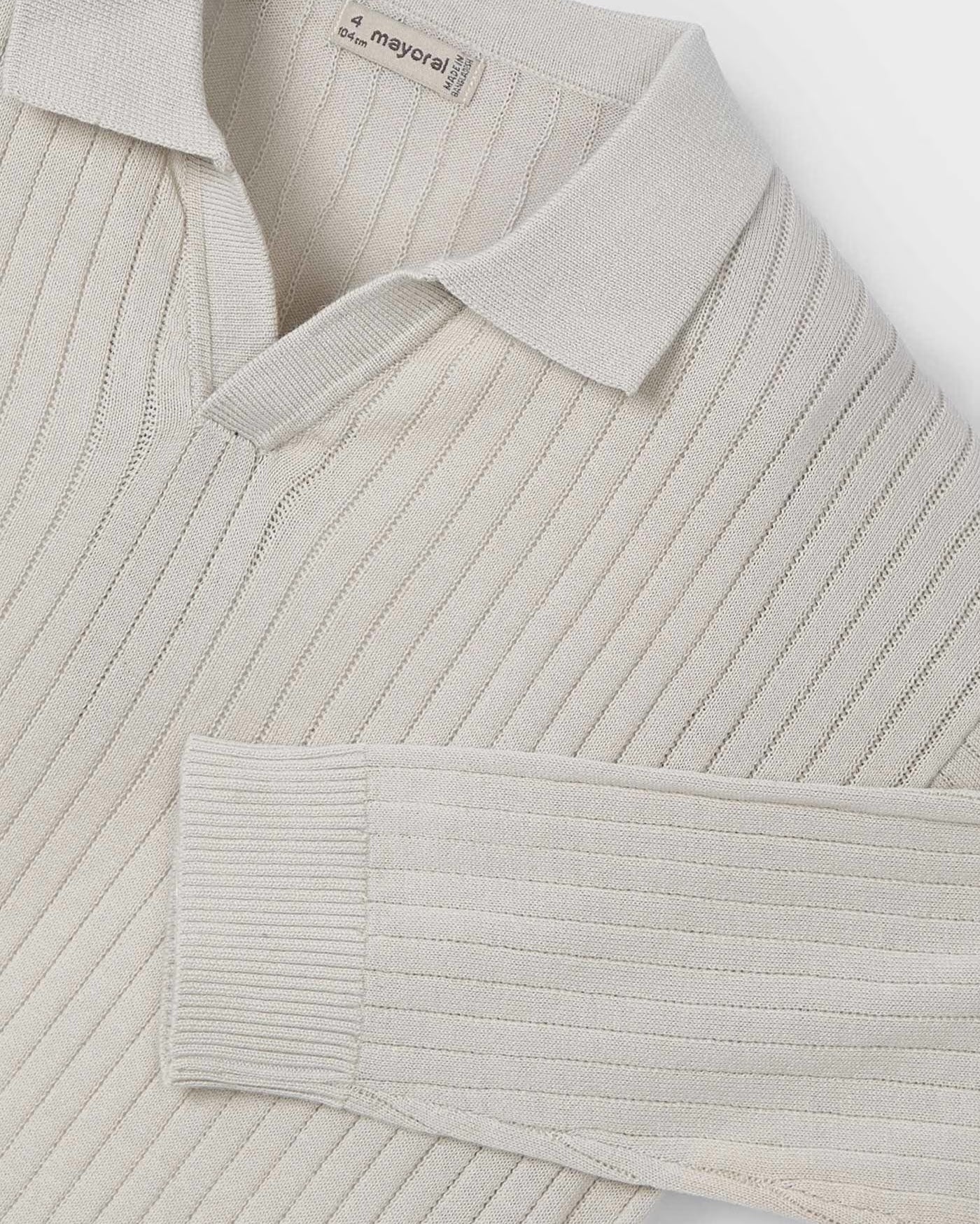 Maglione polo a costine bambino Mayoral grigio pietra Mayoral 2 Anni 92cm