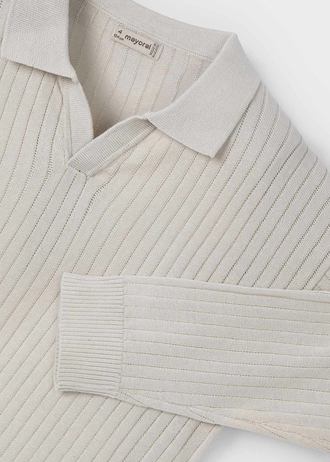 Maglione polo a costine bambino Mayoral grigio pietra Mayoral 2 Anni 92cm