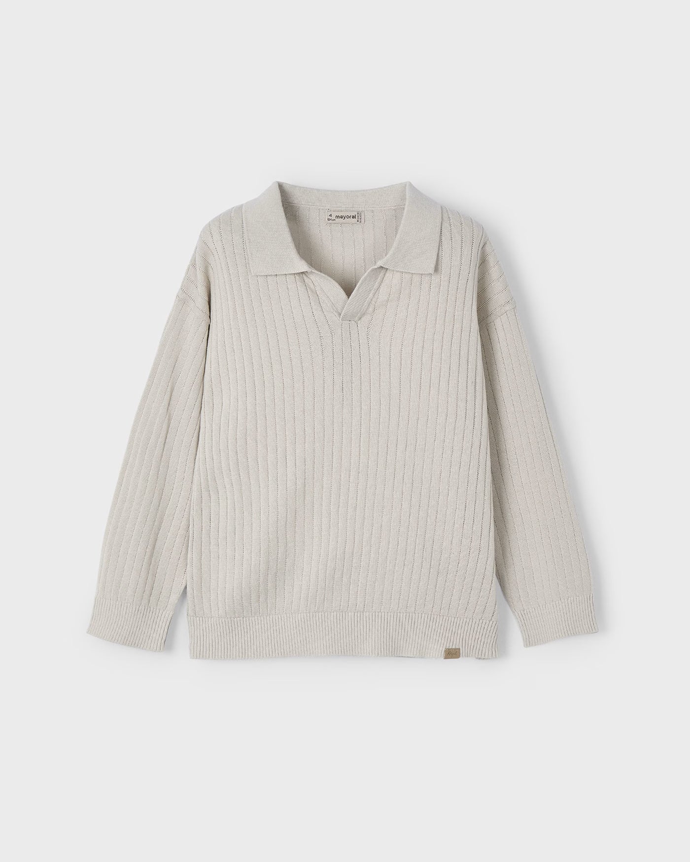 Maglione polo a costine bambino Mayoral grigio pietra Mayoral 2 Anni 92cm