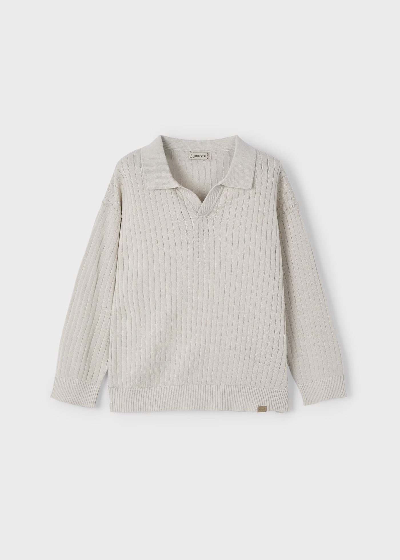 Maglione polo a costine bambino Mayoral grigio pietra Mayoral 2 Anni 92cm