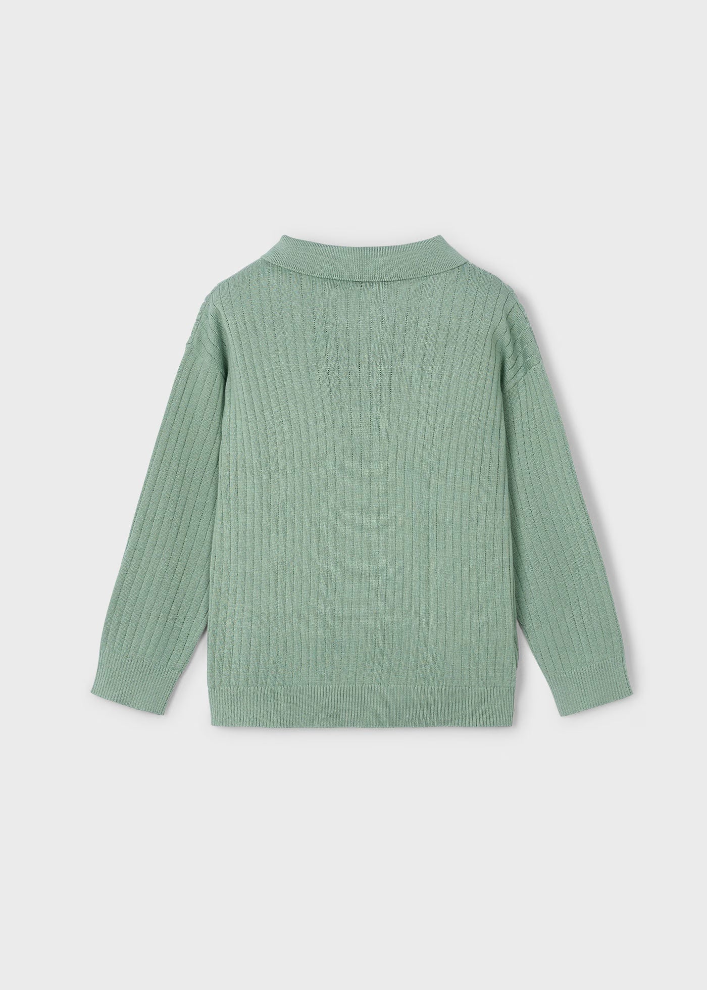 Maglione polo a costine bambino Mayoral verde alloro Mayoral Verde