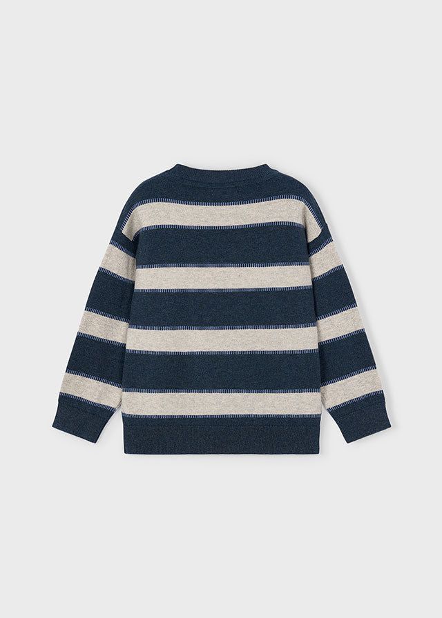 Maglione righe bambino Mayoral righe blu e beige Mayoral 2 Anni 92cm