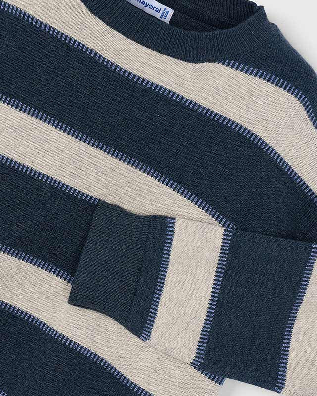 Maglione righe bambino Mayoral righe blu e beige Mayoral 2 Anni 92cm