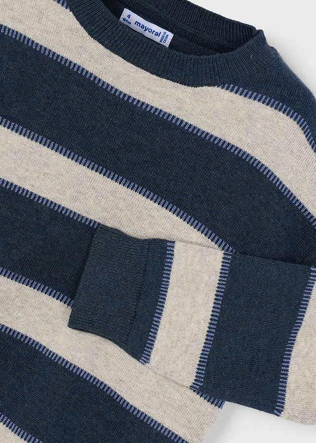 Maglione righe bambino Mayoral righe blu e beige Mayoral 2 Anni 92cm