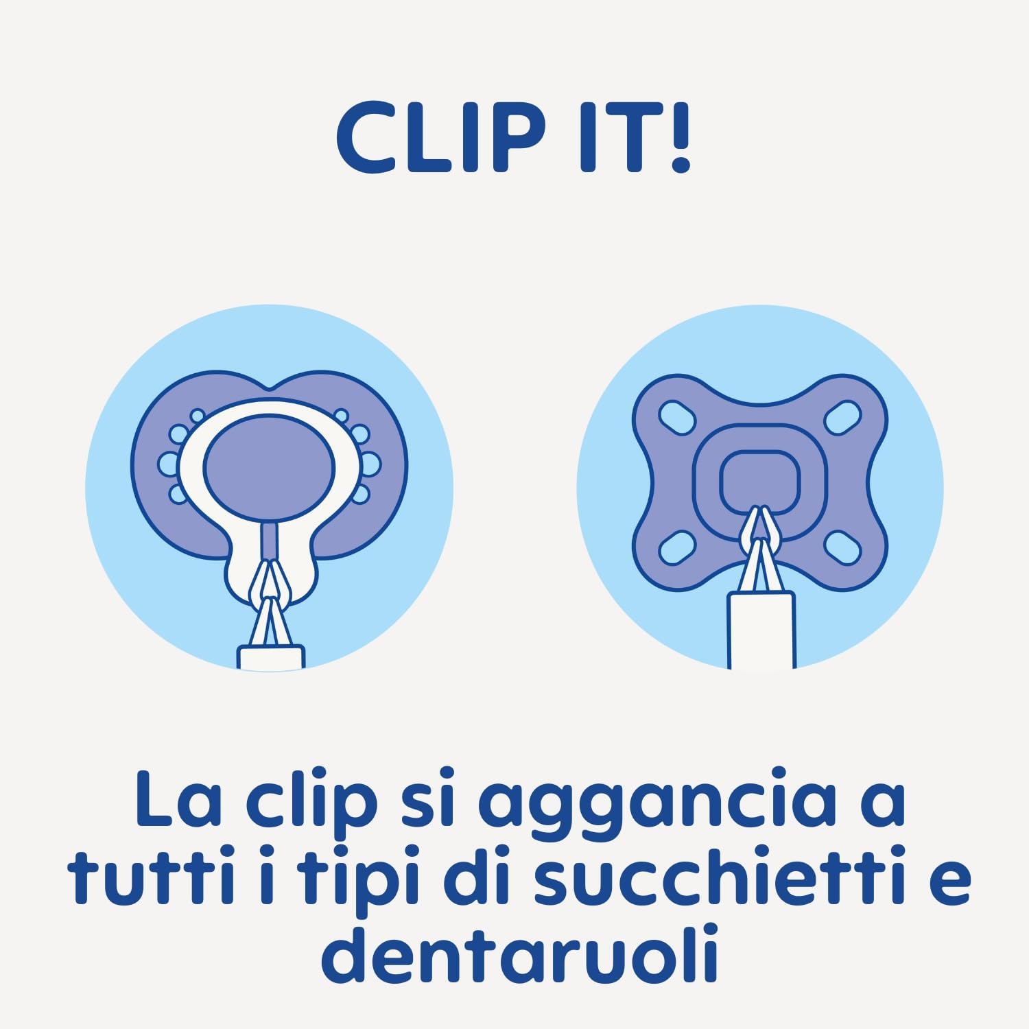 Neonato con ciuccio portaciuccio MAM