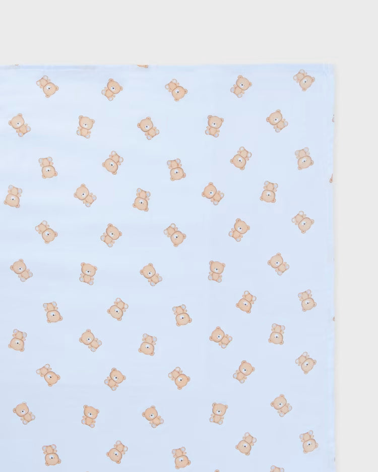 Mussolina grande cm114x114 neonati Mayoral Newborn Orsetti azzurro Mayoral Default Title