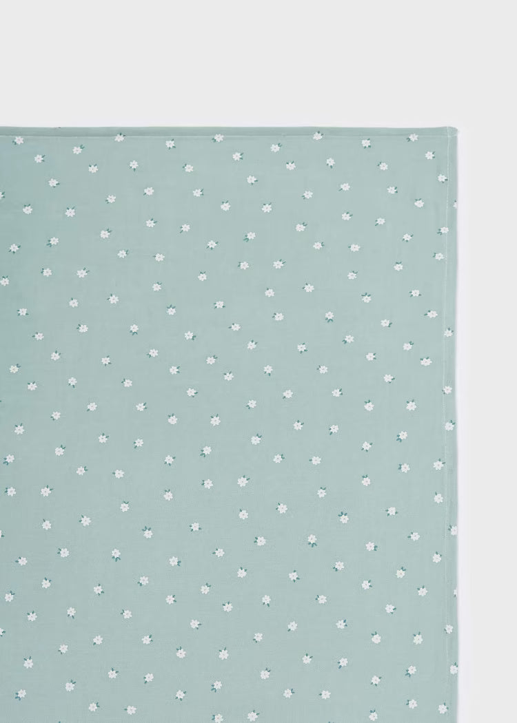 Mussolina grande cm114x114 neonati Mayoral Newborn verde floreale Mayoral Default Title