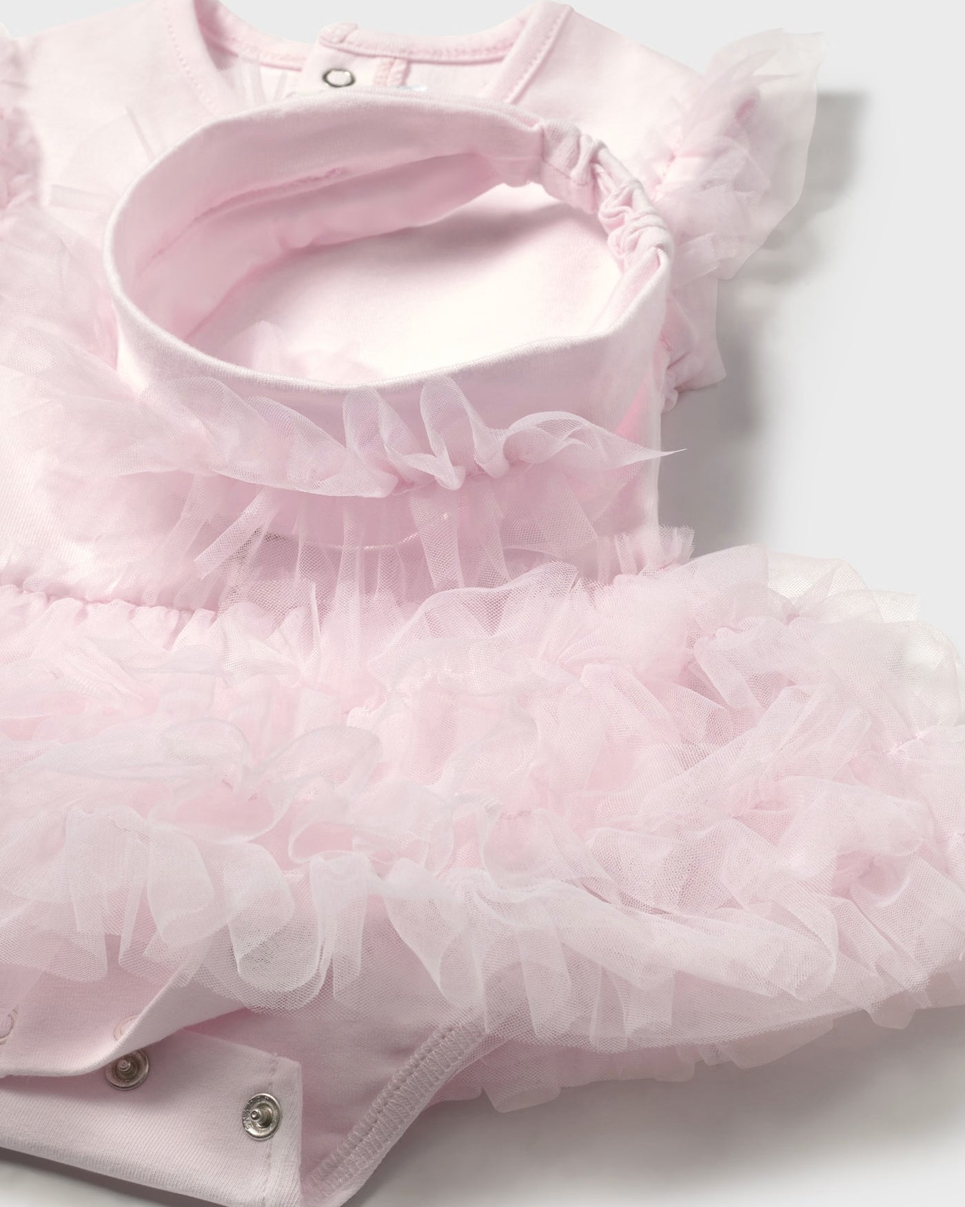 Pagliaccetto body tutù con fascetta neonata Mayoral Newborn fiore rosa Mayoral Rosa