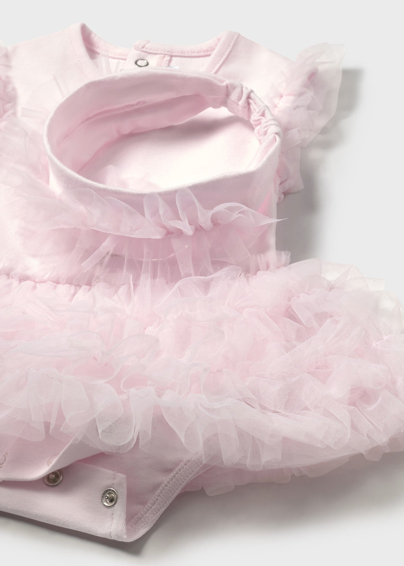 Pagliaccetto body tutù con fascetta neonata Mayoral Newborn fiore rosa Mayoral Rosa