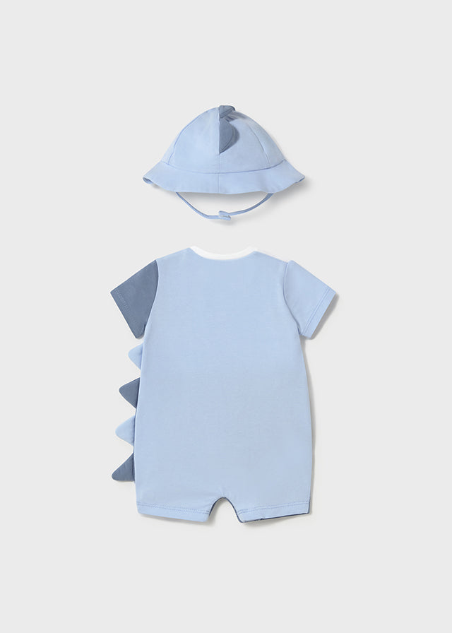 Pagliaccetto cappello neonato Mayoral Newborn dinosauro azzurri Mayoral Azzurro