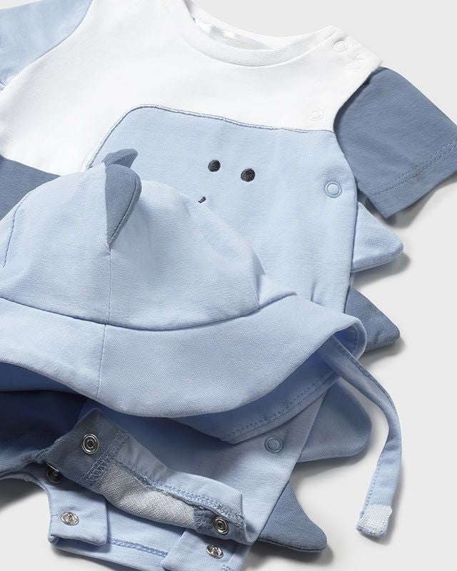 Pagliaccetto cappello neonato Mayoral Newborn dinosauro azzurri Mayoral Azzurro