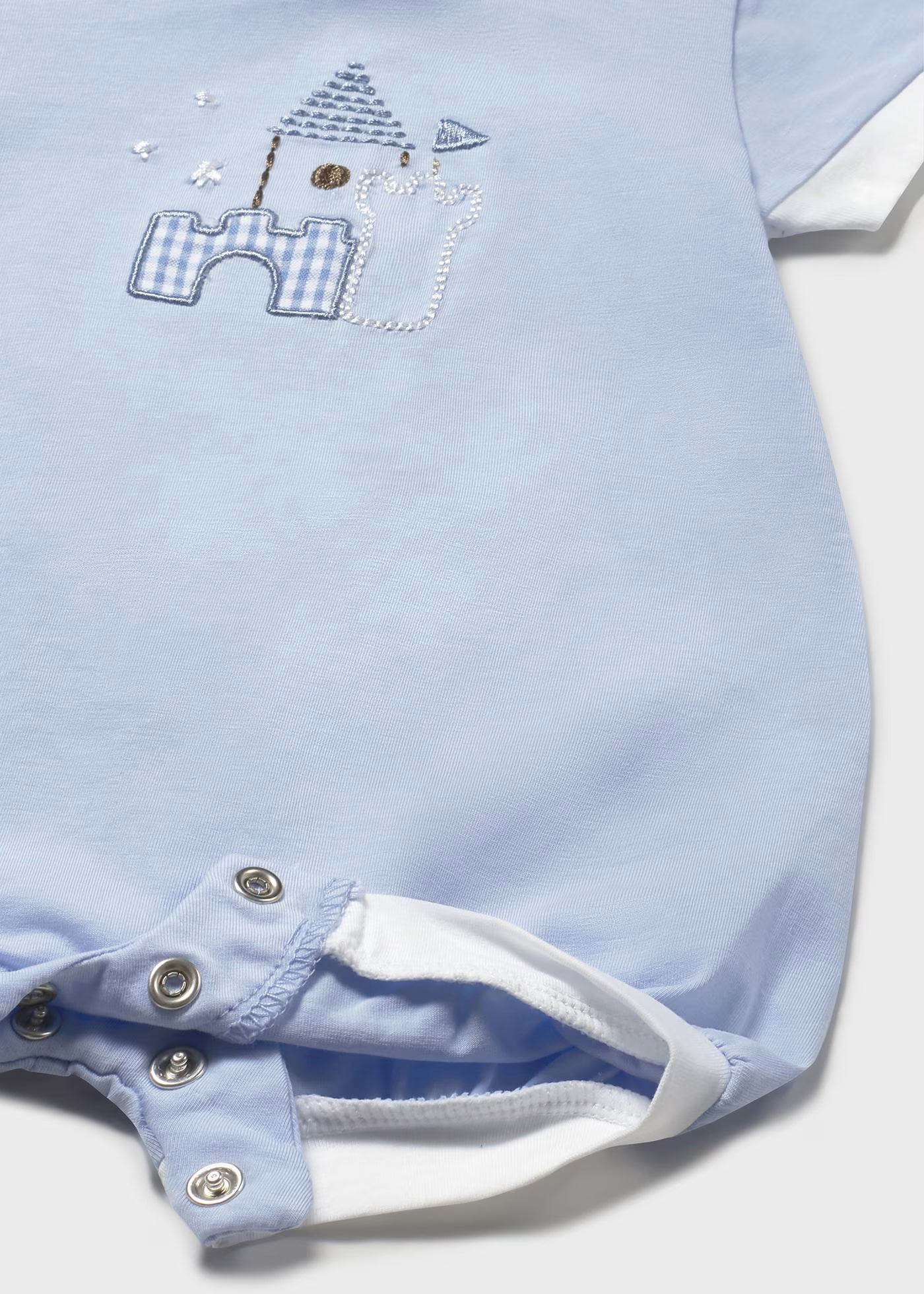 Pagliaccetto ricamo castello neonato Mayoral Newborn azzurro Mayoral Azzurro