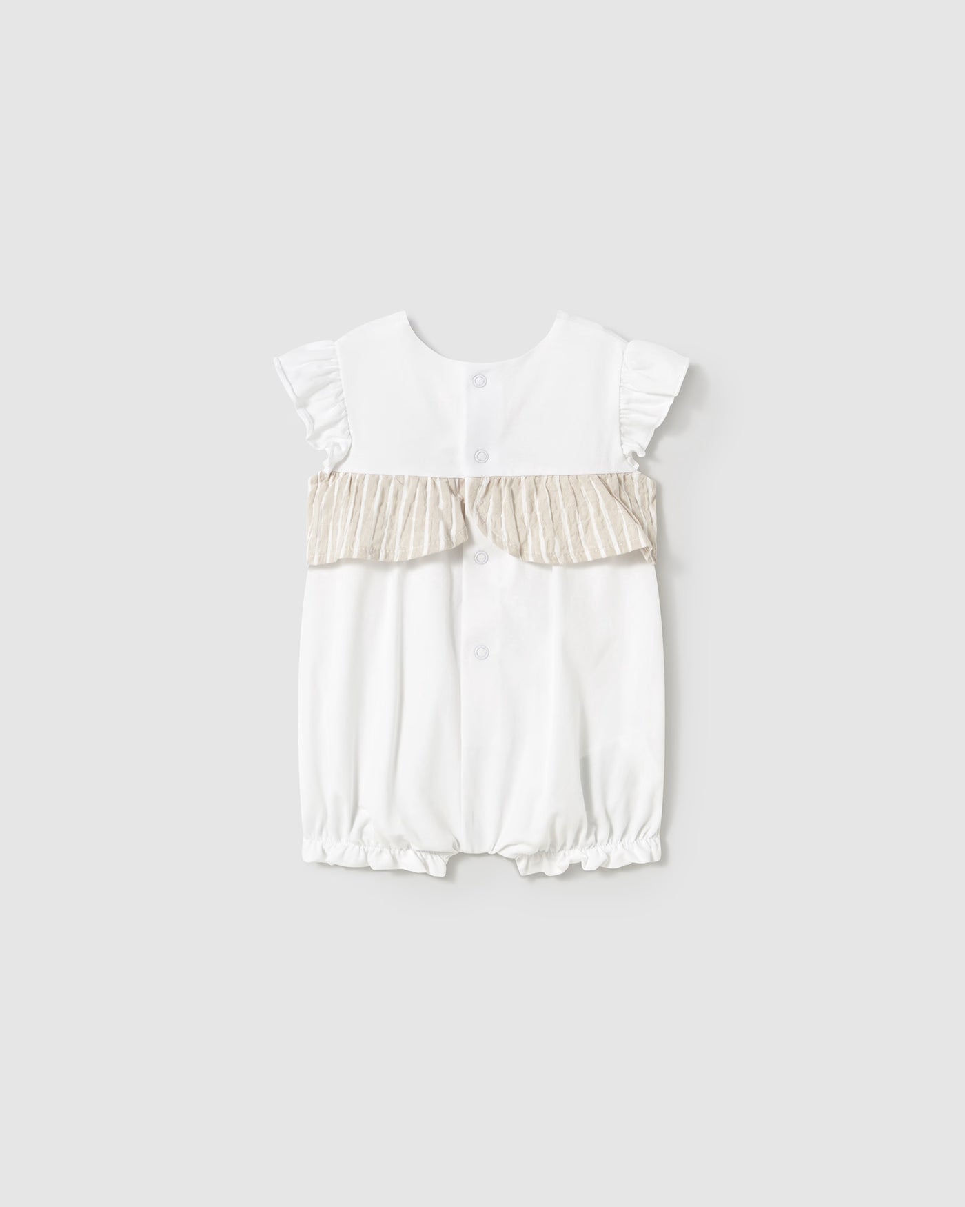 Pagliaccetto dettagli righe neonata Mayoral Newborn bianco Mayoral Bianco