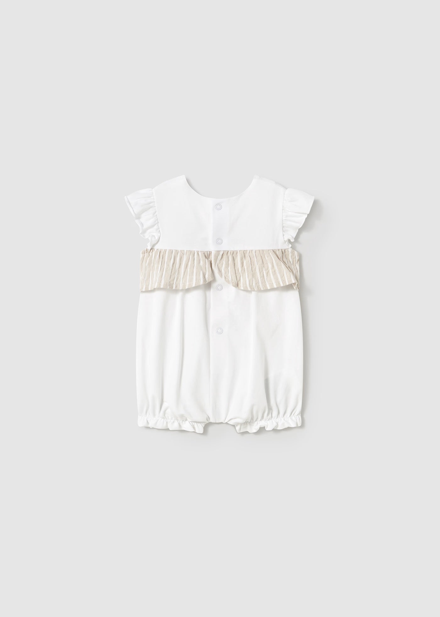 Pagliaccetto dettagli righe neonata Mayoral Newborn bianco Mayoral Bianco