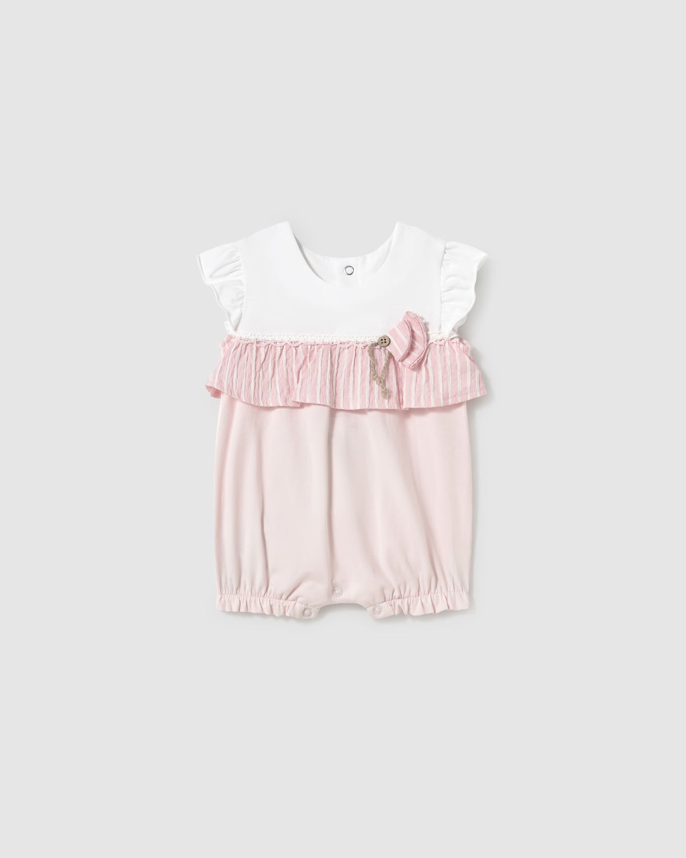 Pagliaccetto dettagli righe neonata Mayoral Newborn rosa Mayoral Rosa