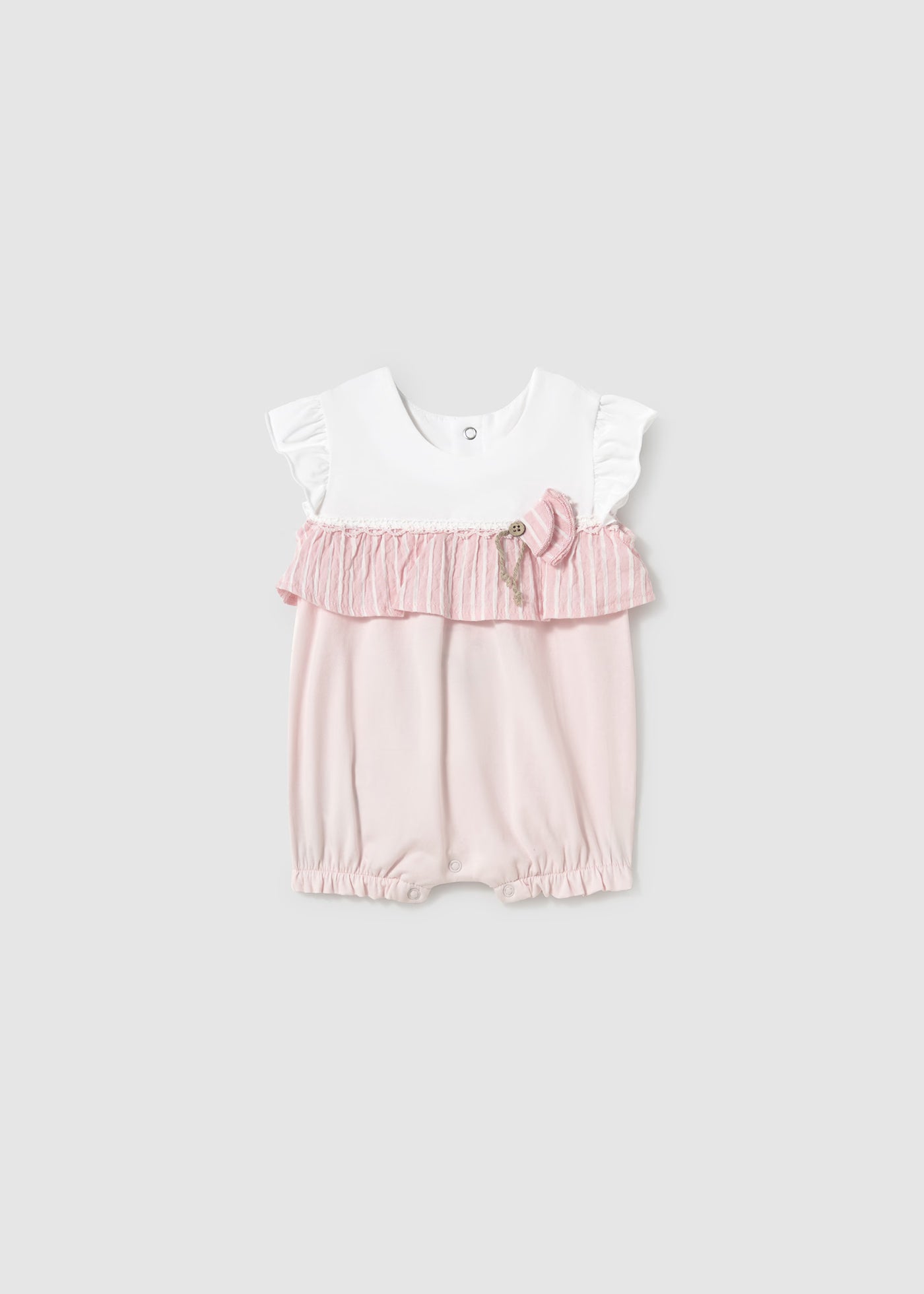 Pagliaccetto dettagli righe neonata Mayoral Newborn rosa Mayoral Rosa