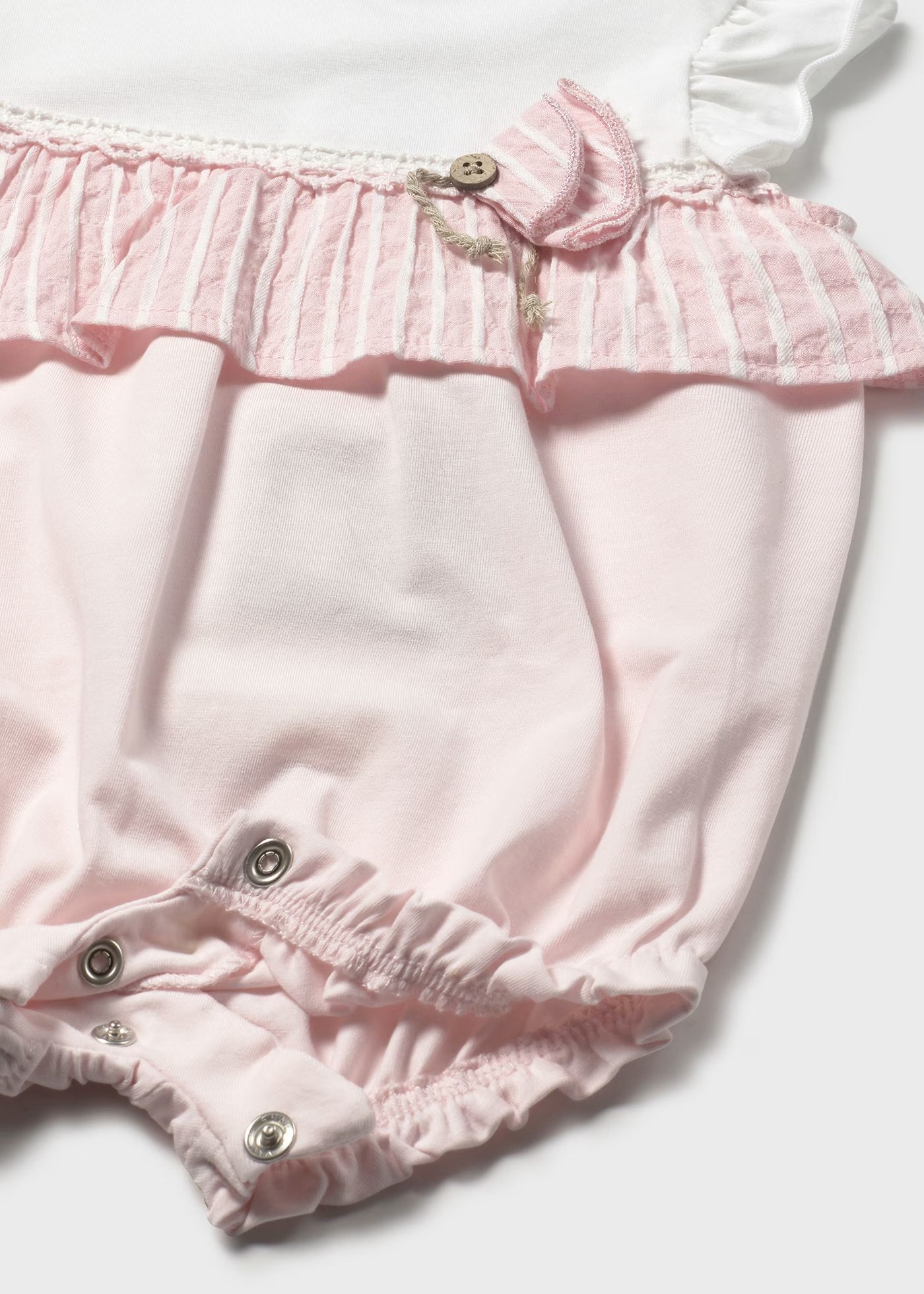 Pagliaccetto dettagli righe neonata Mayoral Newborn rosa Mayoral Rosa