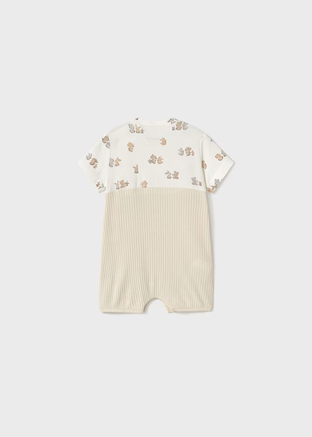 Pagliaccetto finta salopette unisex neonati Mayoral Newborn coniglietti Mayoral Beige