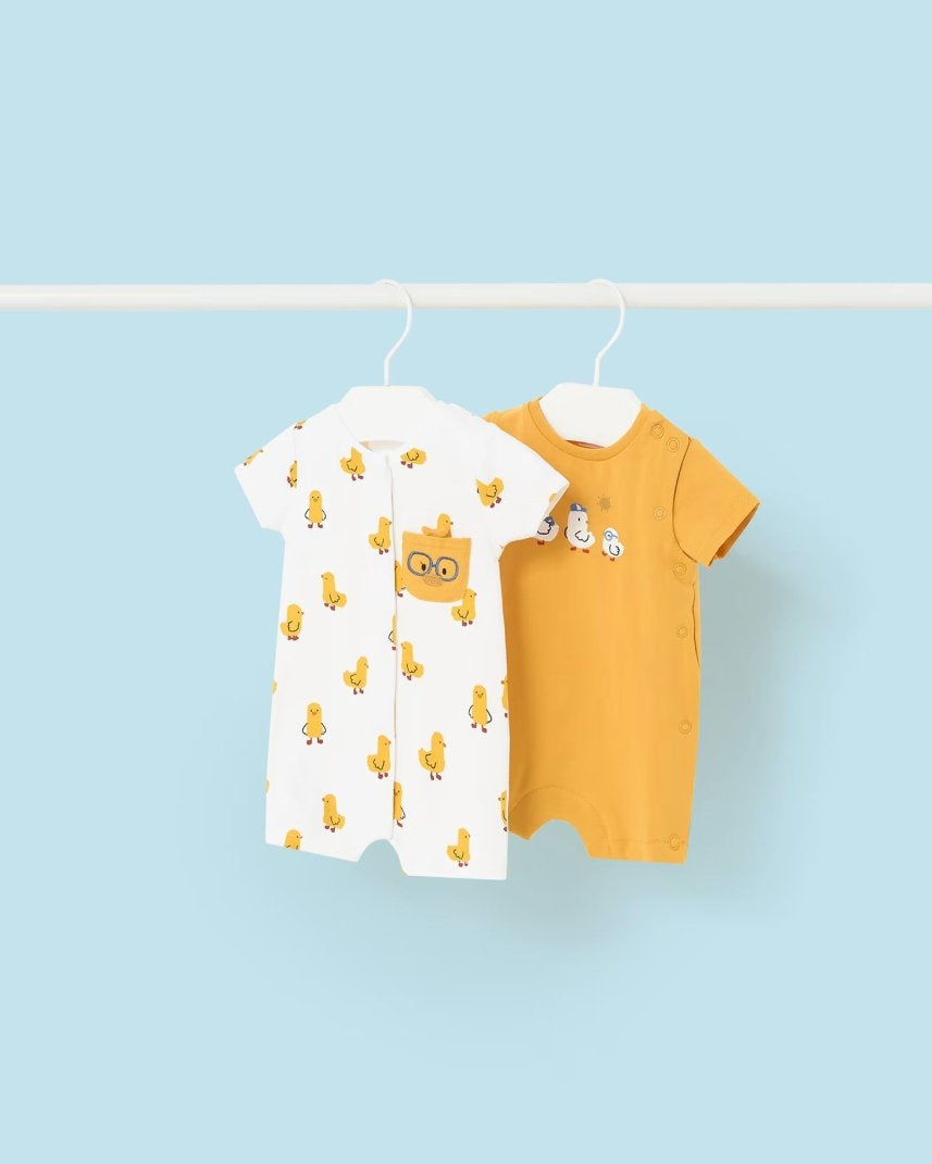 Pagliaccetto fresco cotone neonato Mayoral Newborn Pulcini Mayoral Bianco