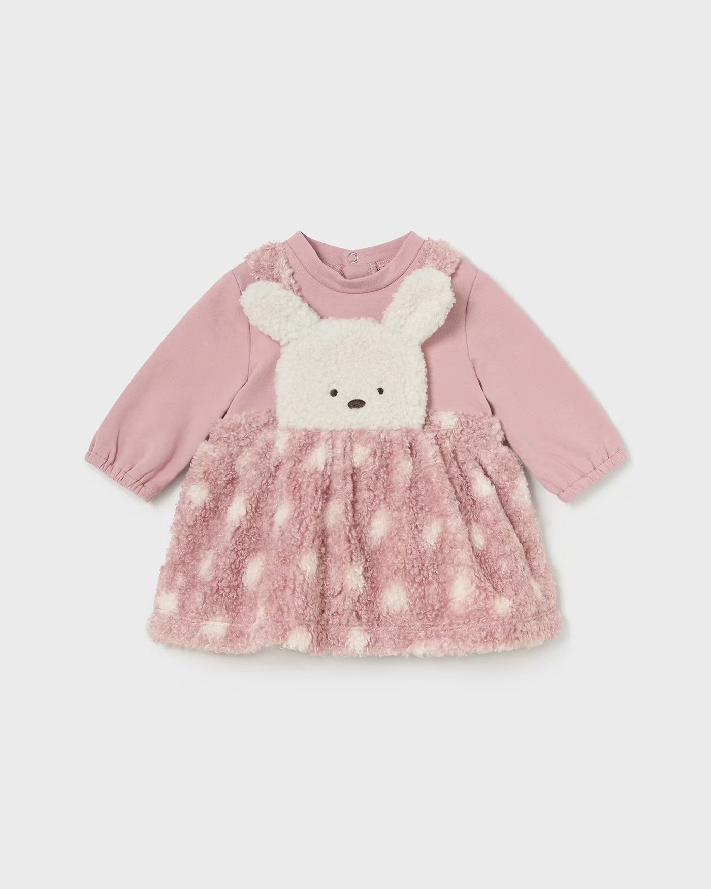 Vestito a pagliaccetto gonna teddy neonata Mayoral Newborn Rosa Mayoral Rosato